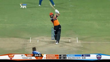 M30: SRH vs DC – Jonny Bairstow Six