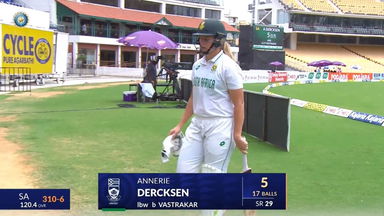 IND-W vs SA-W 2024, 1st Test: Annerie Dercksen Wicket