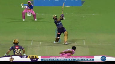 M43: KKR vs RR – Dinesh Karthik Six