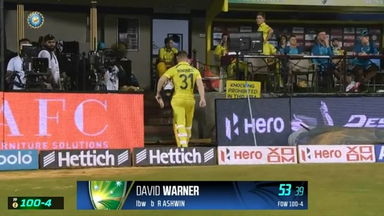 IND vs AUS 2023-24, 2ND ODI: David Warner Wicket