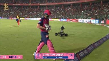 IPL 2025 M42: RCB vs RR - Shubham Dubey Wicket
