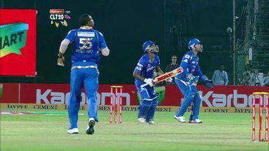 M1: RR vs MI –  Sanju Samson c Smith b Pollard
