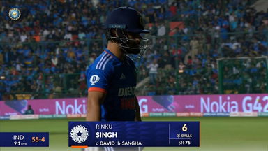 IND vs AUS 2023-24, 5TH T20I: Rinku Singh Wicket
