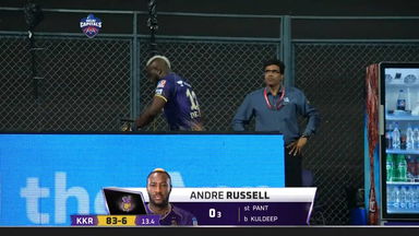 M41: DC vs KKR – Andre Russell Wicket