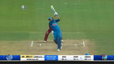 IND vs WI 2018, 2nd ODI: MS Dhoni Six