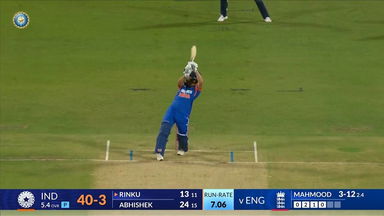 IND vs ENG 2025, 4th T20I: Rinku Singh Six