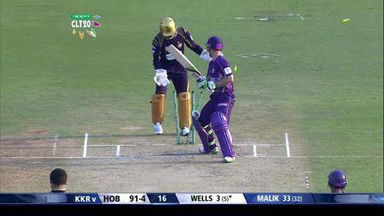 CLT20 2014 M21: KKR vs HOB –   Fall Of Wickets