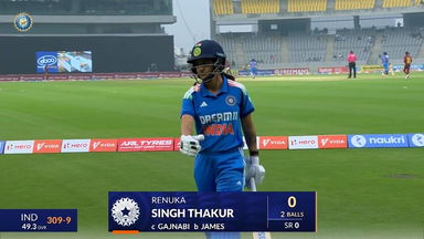 IND-W vs WI-W 2024, 1st ODI: Renuka Singh Wicket