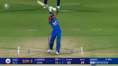IND vs ENG 2025, 3rd T20I: Hardik Pandya Six
