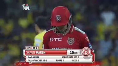 M24: CSK vs KXIP – Shaun Marsh Wicket