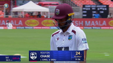 IND vs WI 2025, 1st Test: Roston Chase Wicket