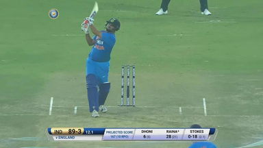 IND vs ENG 2017, 1st T20I : Suresh Raina Six