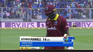 IND vs WI 2018, 5th ODI: Rovman Powell Wicket
