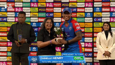 TATA WPL Green Dot Balls of the Match: Eliminator, Gujarat Giants vs Delhi Capitals, WPL 2026: Chinelle Henry