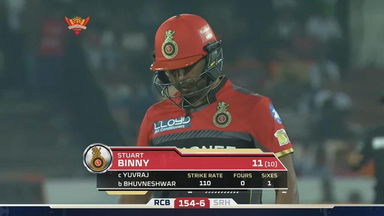 M1: SRH vs RCB – Stuart Binny Wicket