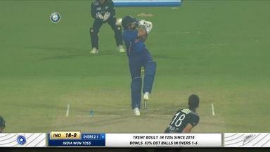 IND vs NZ 2021, 3RD T20I : Rohit Sharma Six