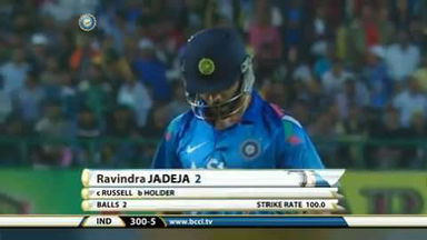 4TH ODI: IND vs WI – Ravindra Jadeja Wicket