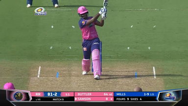 M09: MI vs RR – Sanju Samson Six