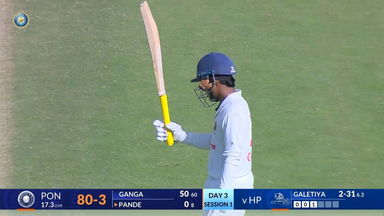 Ranji Trophy 2024/25, Himachal Pradesh vs Pondicherry: V Ganga Sridhar's fighting knock of 96(117)