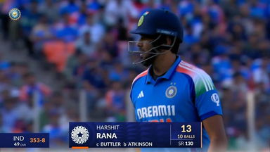 IND vs ENG 2025, 3rd ODI: Harshit Rana Wicket