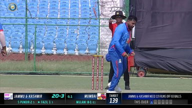 SMAT 2023: Shams Mulani's 3/18 helps Mumbai defend 138 against J&K