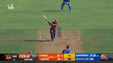 M69: MI vs SRH –  Vivrant Sharma  Six