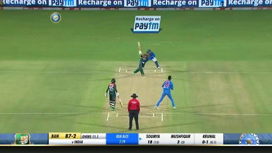 IND vs BAN 2019, 2nd T20I: Soumya Sarkar Six