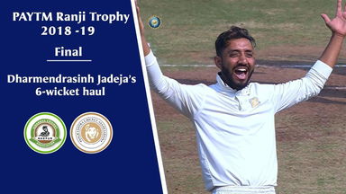 Dharmendrasinh Jadeja's six-wicket haul against Vidarbha in the 2nd innings