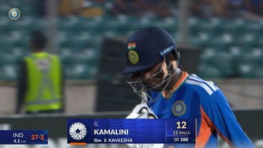 IND-W vs SL-W 2025, 5th T20I: G Kamalini Wicket