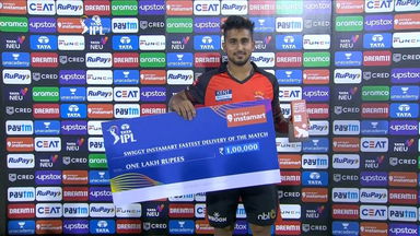 M36: RCB vs SRH – Swiggy Instamart fastest Delivery of the Match  – Umran Malik