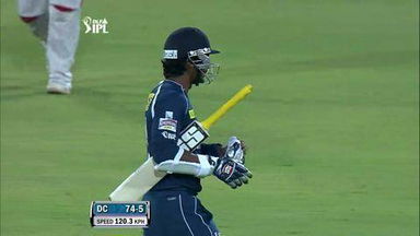 Match 53 DC vs KXIP – Sangakkara's Wicket