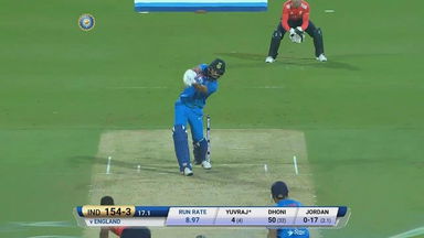 IND vs ENG 2017, 3rd T20I : Yuvraj Singh Six