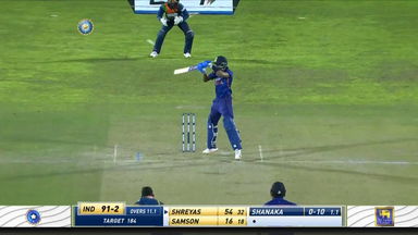 IND vs SL 2022, 2ND T20I: Shreyas Iyer Six