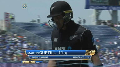 IND vs NZ 2017, 2nd ODI: Martin Guptill Wicket