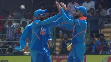 Mix-up, Not-out, Run-out! Finch departs