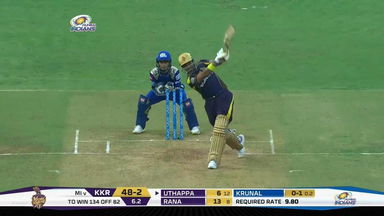 M37: MI vs KKR – Robin Uthappa Six