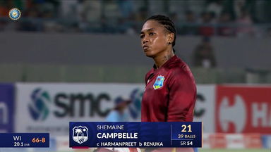 IND-W vs WI-W 2024, 1st ODI: Shemaine Campbelle Wicket
