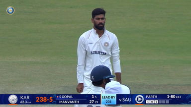 Ranji Trophy 2026-27, KSCA vs SCA: Parth Bhut makes it count again with 3/80