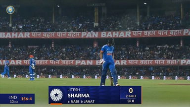 IND vs AFG 2024, 2ND T20I: Jitesh Sharma Wicket