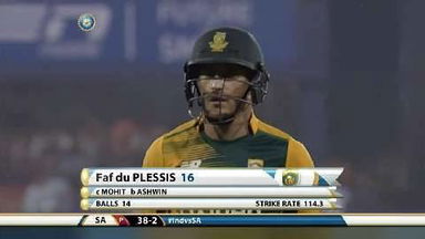 2ND T20I: IND vs SA – Francois du Plessis Wicket