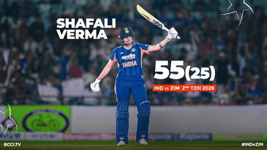 Shafali Verma's quickfire 55(25)