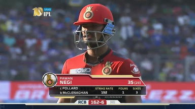 M38: MI vs RCB – Pawan Negi Wicket