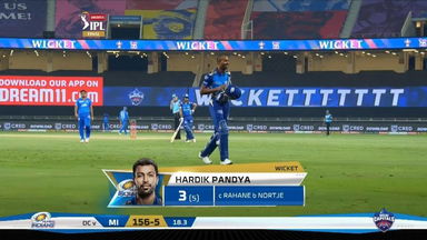 Final: MI vs DC – Hardik Pandya Wicket