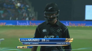 IND vs NZ 2017, 1st ODI: Colin Munro Wicket