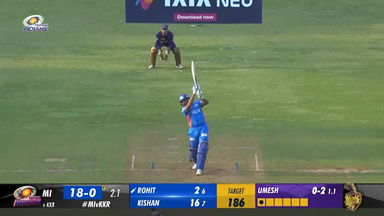 M22: MI vs KKR –  Rohit Sharma  Six