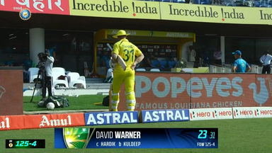 IND vs AUS 2023, 3RD ODI: David Warner Wicket