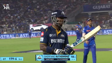IPL 2025 M09: GT vs MI - Sherfane Rutherford Wicket