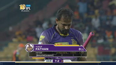 Eliminator: SRH vs KKR – Yusuf Pathan Wicket