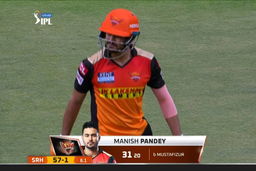 M28: RR vs SRH – Manish Pandey Wicket