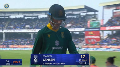 IND vs SA 2025, 3rd ODI: Marco Jansen Wicket